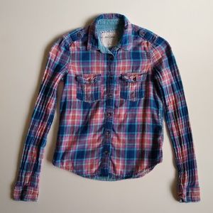 🔥 ABERCROMBIE & FITCH Western Plaid Shirt